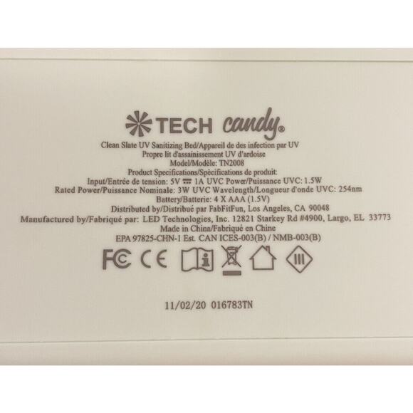 Tech Candy - UV Sanitizer Portable Disinfectant Device & Charging Cord, Lt. Mint - Picture 3 of 3